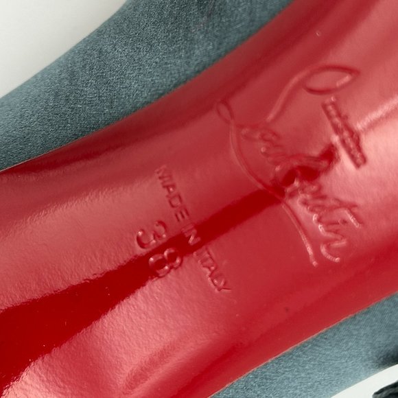 Christian Louboutin PUMPPIE WALLIS 85 Satin Mary Jane Heels Pumps Shoes - Picture 13 of 16